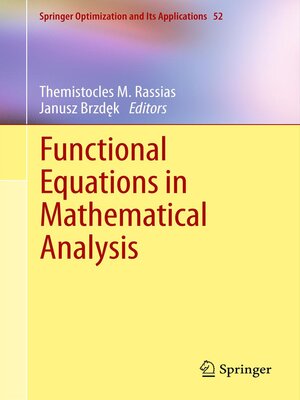 cover image of Functional Equations in Mathematical Analysis